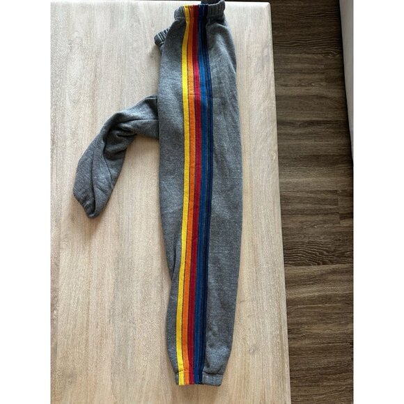 Aviator Nation 5 STRIPE SWEATPANTS - HEATHER GREY Size XS - Picture 7 of 12
